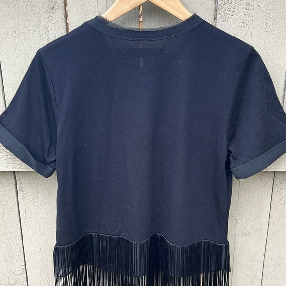 House of Harlow 1960 x Revolve Black Cuffed Fringed Shirt Rock Star XXS - Picture 7 of 7